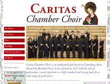 Tablet Screenshot of caritaschamberchoir.com